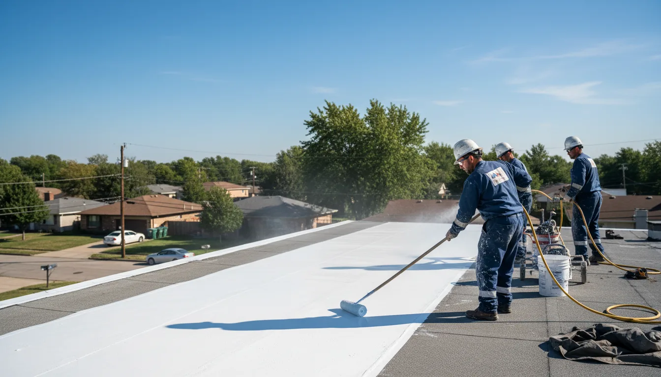 Commercial roof coating in Hallettsville, TX near me